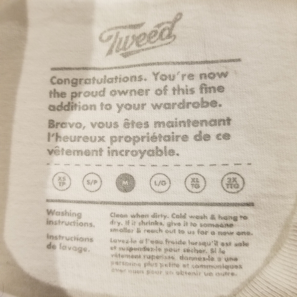 Tweed Logo T-Shirt, Unisex Medium - Picture 5 of 5